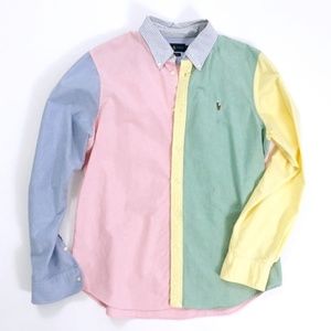 ralph lauren pastel colour block shirt